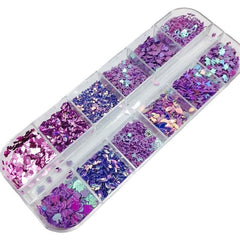 Y2K 3D Laser Sequins Nail Art Glitter