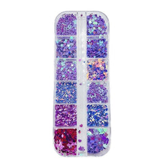 Y2K 3D Laser Sequins Nail Art Glitter