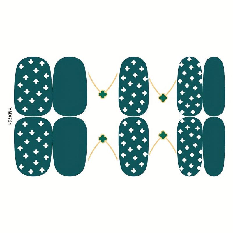 8 Sheets Glitter Nail Self Adhesive Wraps Sticker