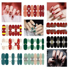 8 Sheets Glitter Nail Self Adhesive Wraps Sticker
