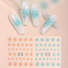 Peach Heart Gradient Nail Stickers Love 3D Nail Enhancement Self Adhesive