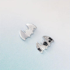 2Pcs Gothic Style Bats Y2K Nail Art Charms Rhinestones For Nails DIY