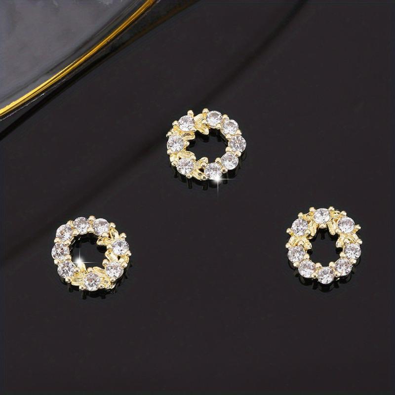 3pcs Christmas Nail Art Charms & Gemstones Set