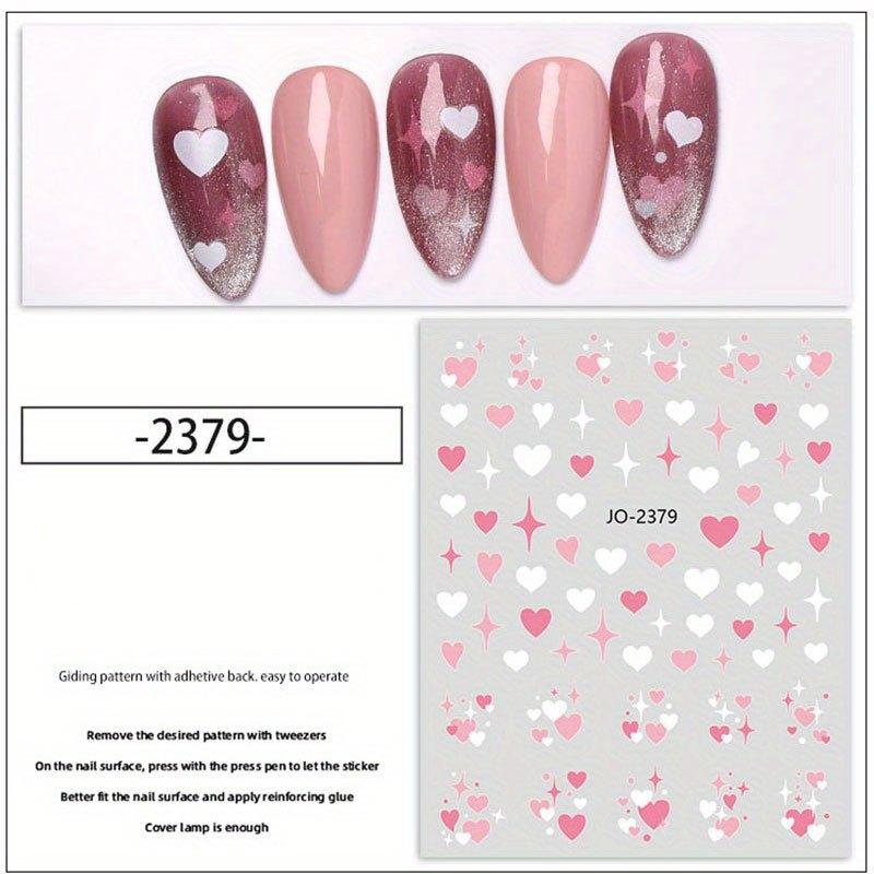 Colorful Flower Heart Star Moon Sun Cloud Nail Decals