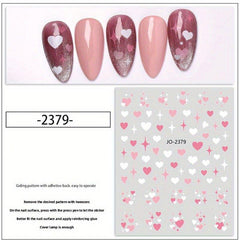 Colorful Flower Heart Star Moon Sun Cloud Nail Decals