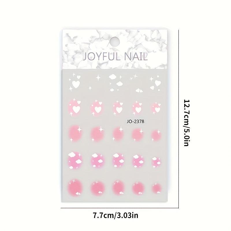 Colorful Flower Heart Star Moon Sun Cloud Nail Decals
