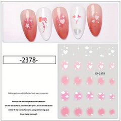 Colorful Flower Heart Star Moon Sun Cloud Nail Decals