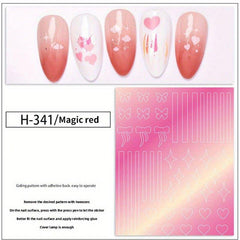 Colorful Flower Heart Star Moon Sun Cloud Nail Decals