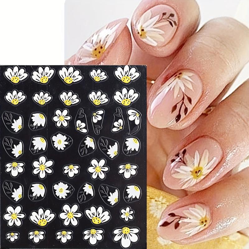 Chrysanthemum Nail Art Stickers 5D Self Adhesive Decals