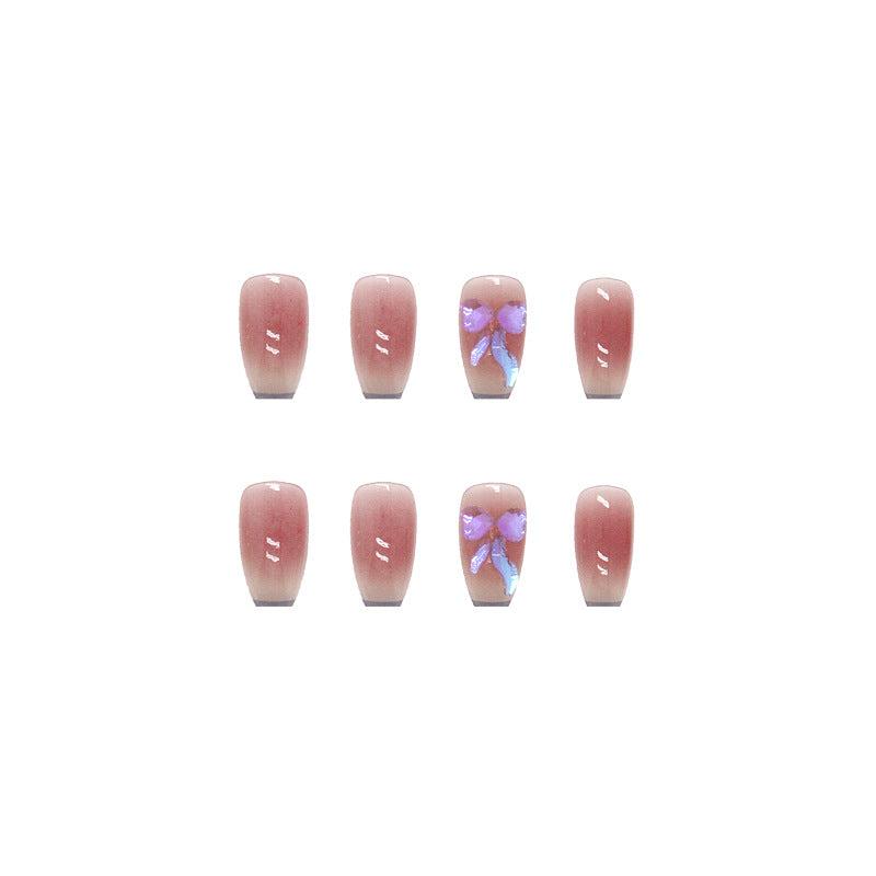 24 Pcs Aurora Changing Nail Stickers Gradient Design