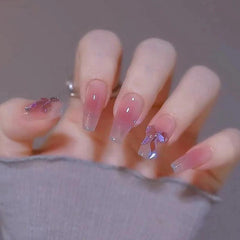 24 Pcs Aurora Changing Nail Stickers Gradient Design