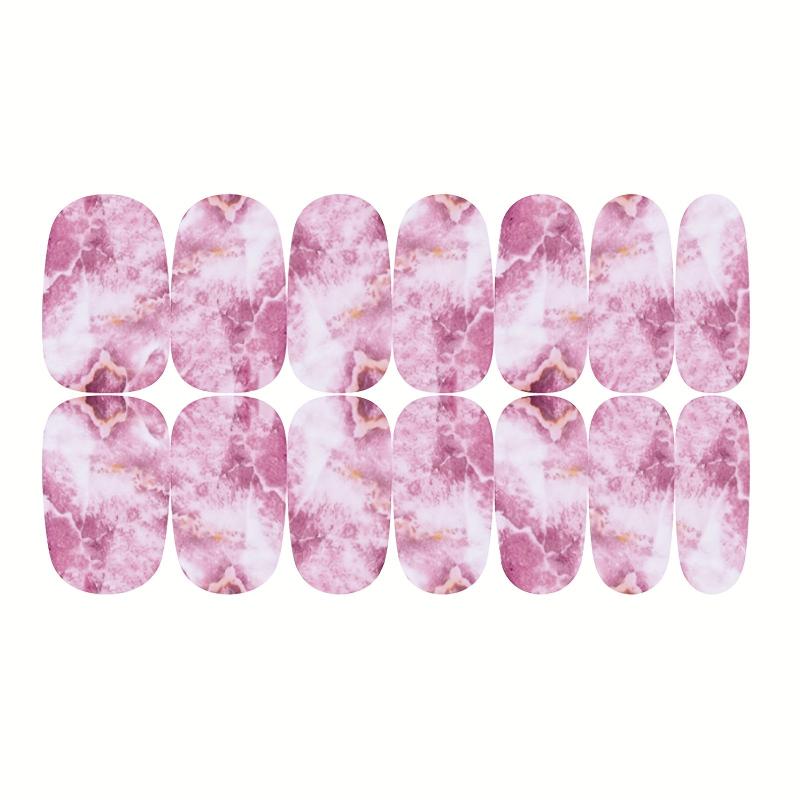 Marble Nail Polish Stickers Self Adhesive Nail Art Decal Strips