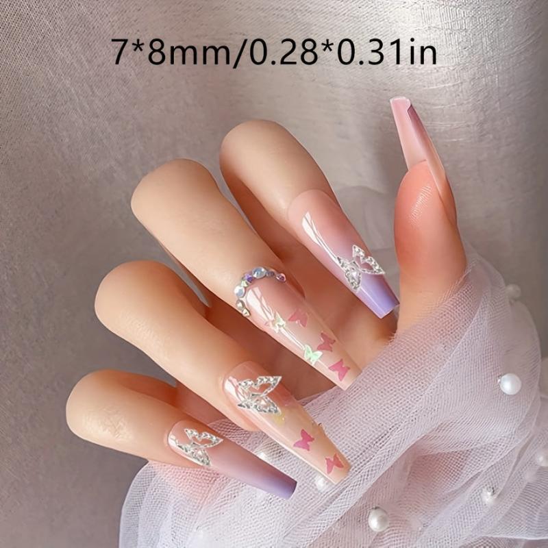 50pcs 3D Butterfly Nail Charms Nail Art Decorations