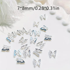 50pcs 3D Butterfly Nail Charms Nail Art Decorations