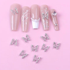 50pcs 3D Butterfly Nail Charms Nail Art Decorations