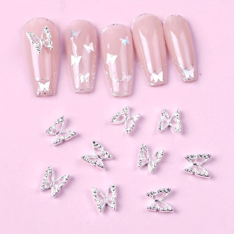 50pcs 3D Butterfly Nail Charms Nail Art Decorations