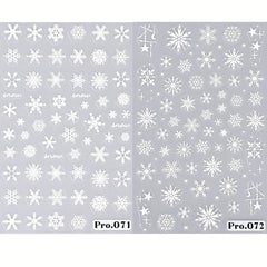 5D Christmas Nail Art Stickers Santa Snowflake Bell Tree Decals DIY Salons