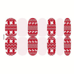 Christmas Glitter Nail Art Strips Self Adhesive Wraps for DIY Manicures