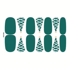 Christmas Nail Polish Stickers Decal Strips DIY Manicure Art Kit 8 Sheets Pack