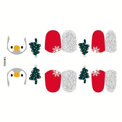Christmas Nail Polish Stickers Decal Strips DIY Manicure Art Kit 8 Sheets Pack