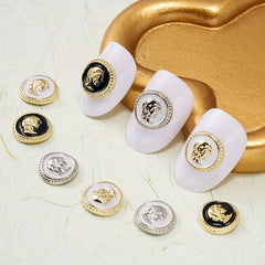 5pcs 3D Alloy Queen Nail Pendant for Nail Art DIY & Wedding