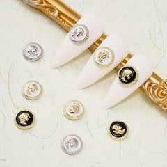 5pcs 3D Alloy Queen Nail Pendant for Nail Art DIY & Wedding