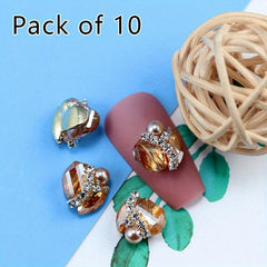 10pcs Colorful Alloy Nail Art Charms Rhinestones Gemstones DIY