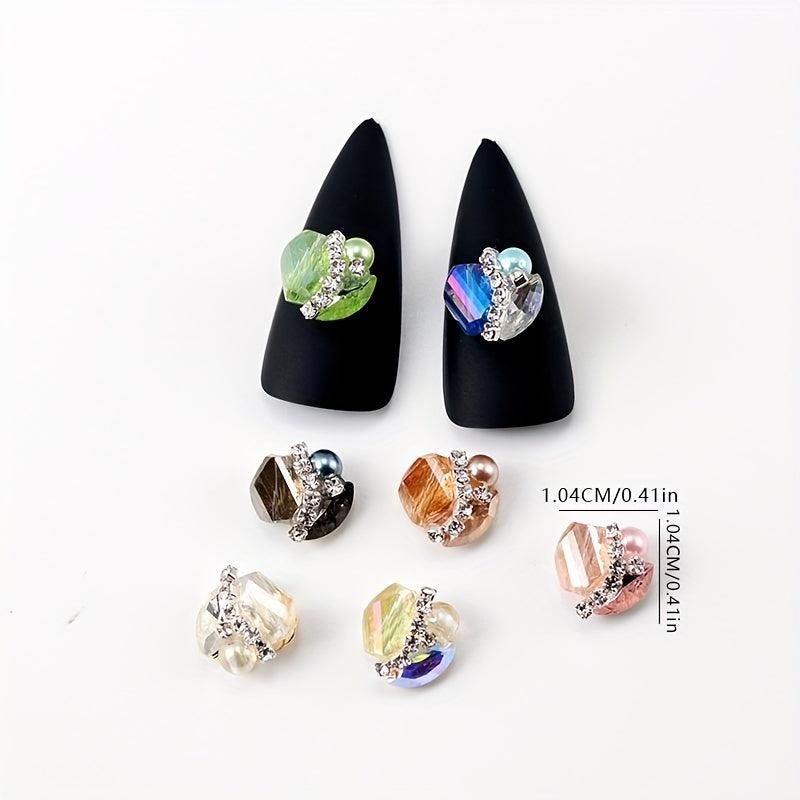 10pcs Colorful Alloy Nail Art Charms Rhinestones Gemstones DIY