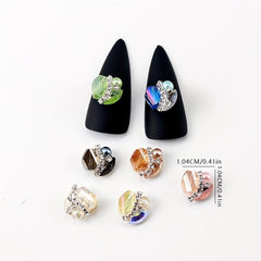10pcs Colorful Alloy Nail Art Charms Rhinestones Gemstones DIY