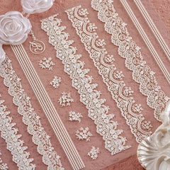5D Embossed Lace Nail Decals Nail Art Decorations
