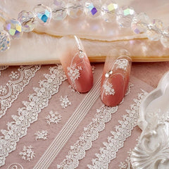5D Embossed Lace Nail Decals Nail Art Decorations