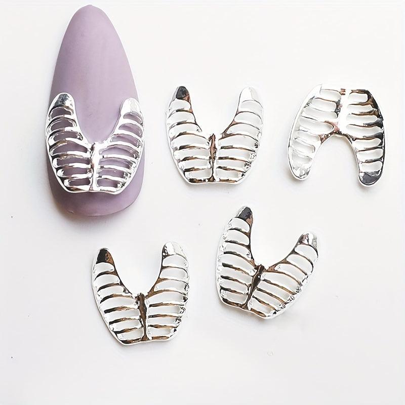 10pcs 3D Skeleton Nail Charms - Nail Salon or Home DIY