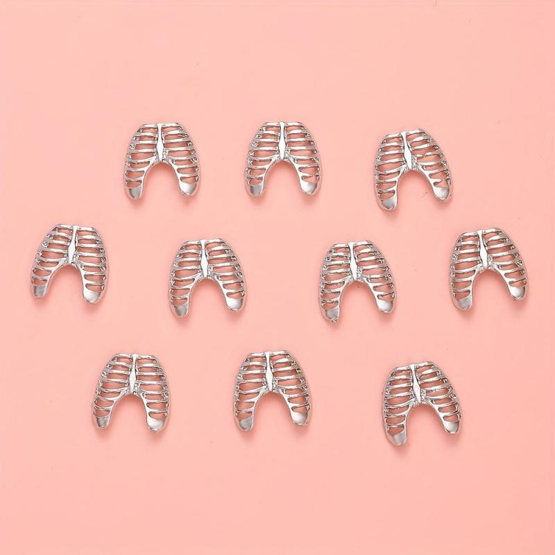10pcs 3D Skeleton Nail Charms - Nail Salon or Home DIY