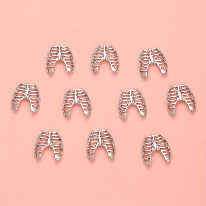 10pcs 3D Skeleton Nail Charms - Nail Salon or Home DIY