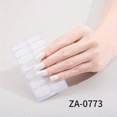 Waterproof Nail Polish Stickers Self Adhesive Manicure Full Cover Nail Wraps