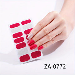 Waterproof Nail Polish Stickers Self Adhesive Manicure Full Cover Nail Wraps