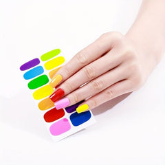 Waterproof Nail Polish Stickers Self Adhesive Manicure Full Cover Nail Wraps