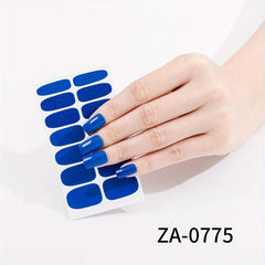 Waterproof Nail Polish Stickers Self Adhesive Manicure Full Cover Nail Wraps