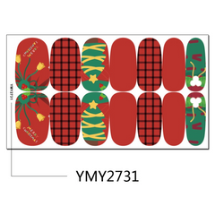 Xmas Nail Art Strips Snowman Santa Full Cover Designs