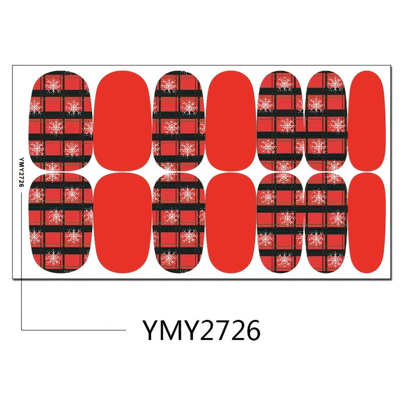 Xmas Nail Art Strips Snowman Santa Full Cover Designs