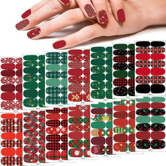 Xmas Nail Art Strips Snowman Santa Full Cover Designs
