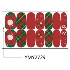 Xmas Nail Art Strips Snowman Santa Full Cover Designs