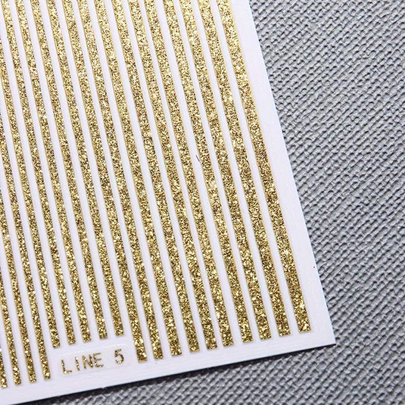 Glitter Nail Art Stickers Self Adhesive Nail Decals for DIY Manicures
