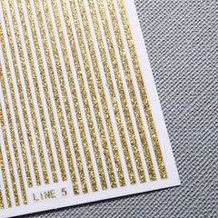 Glitter Nail Art Stickers Self Adhesive Nail Decals for DIY Manicures