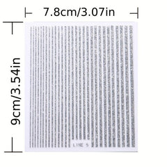 Glitter Nail Art Stickers Self Adhesive Nail Decals for DIY Manicures