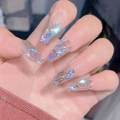 Aurora Cystal Nail Art Rhinestones Peach Sea Pink Grey Gemstones
