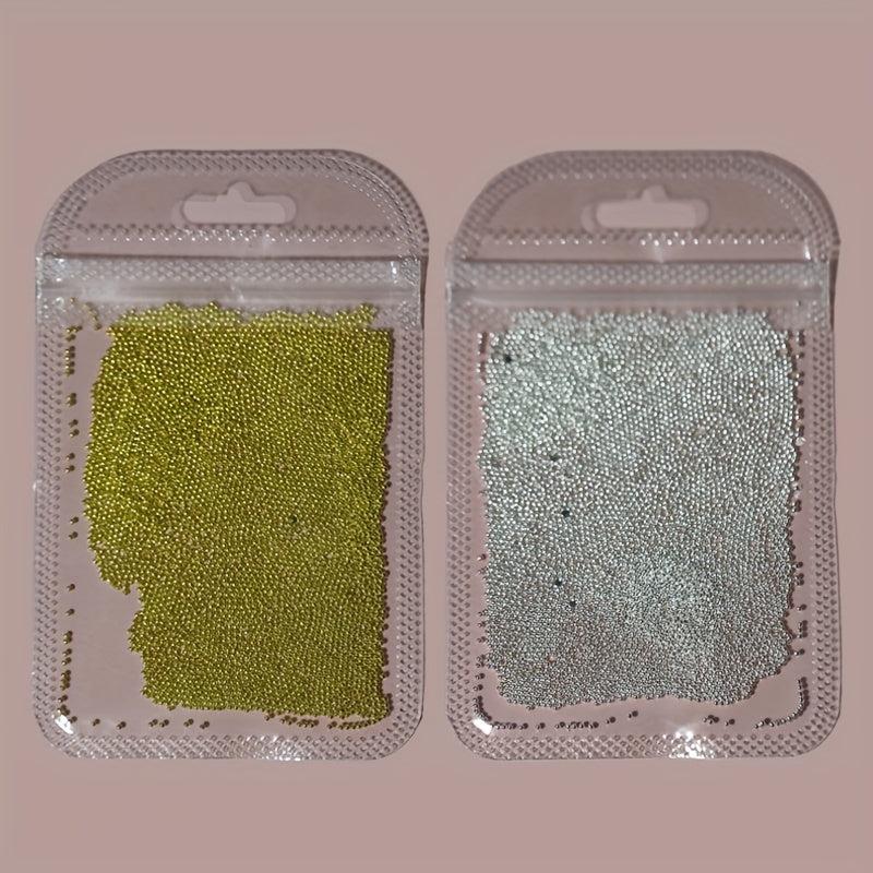 3D Nail Caviar Beads Metal Nail Studs DIY Decorations Size