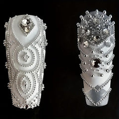 3D Nail Caviar Beads Metal Nail Studs DIY Decorations Size