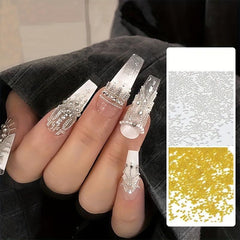 3D Nail Caviar Beads Metal Nail Studs DIY Decorations Size