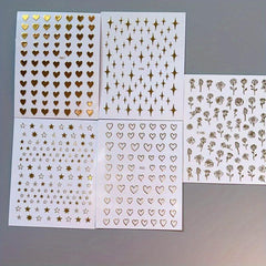 Rose Nail Art Stickers Self Adhesive Decals for DIY or Nail Salons